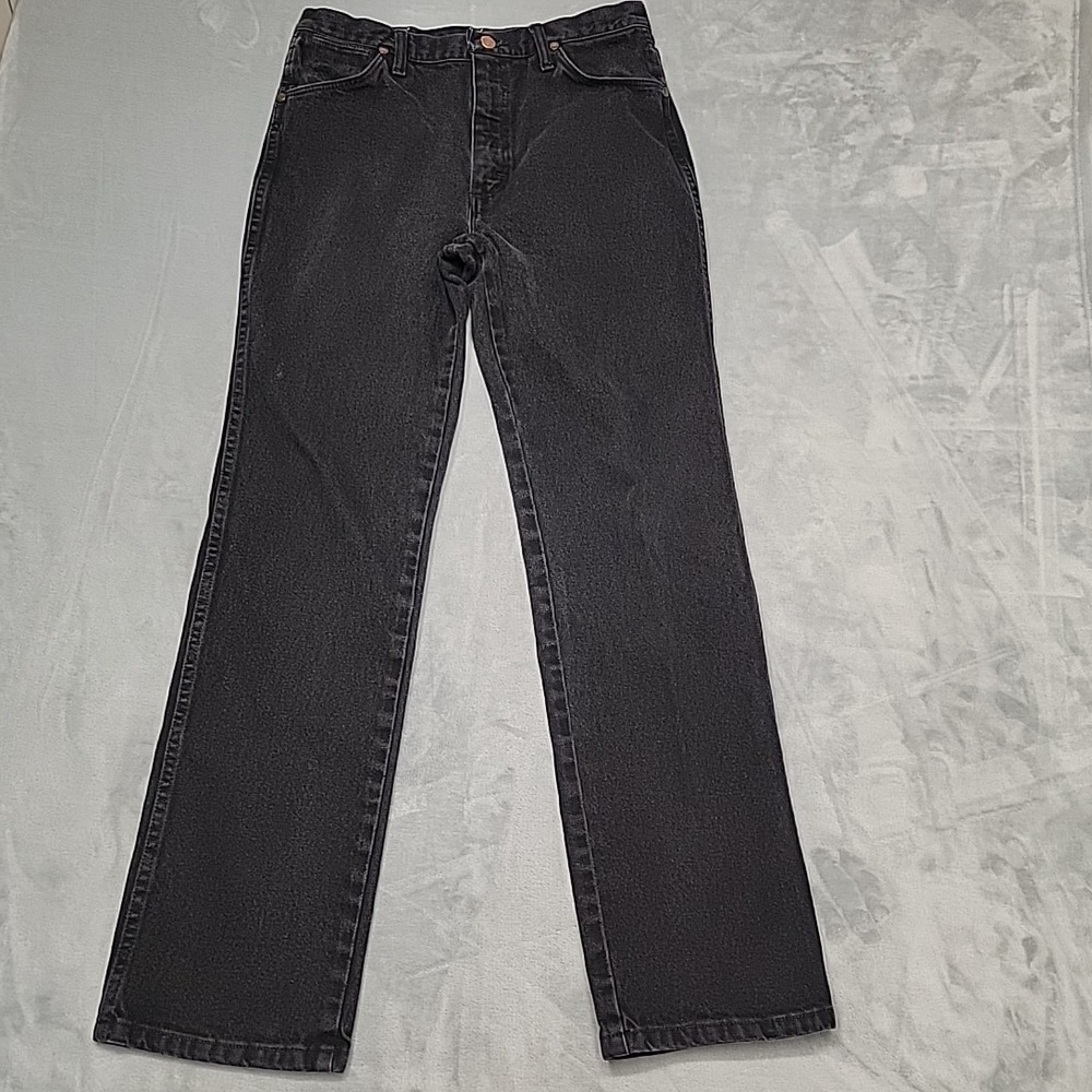 VTG Wrangler Jeans Mens 32x32 Black 936WBK Cowboy Cut Slim Fit Made In USA
